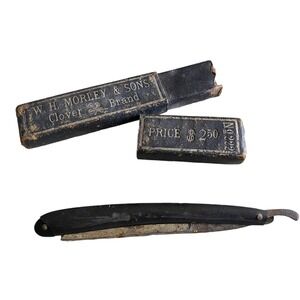 Vintage W.H. Morley‎ & Sons Clover Brand Straight Razor Made in Germany